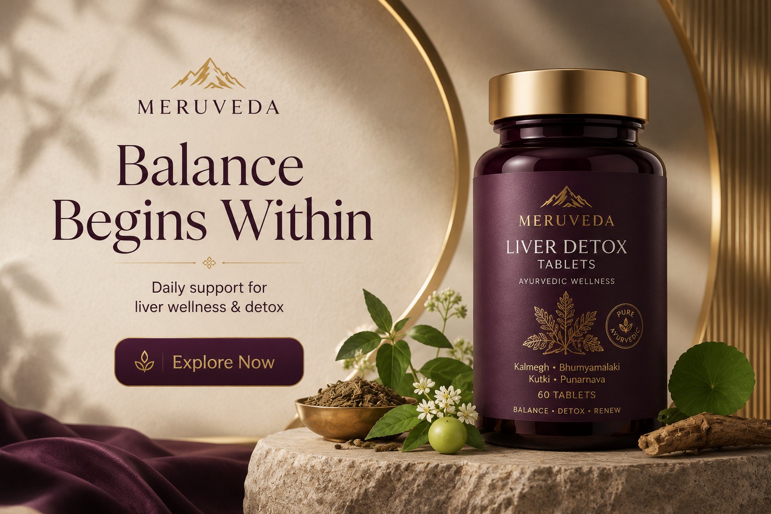 MeruVeda premium wellness poster